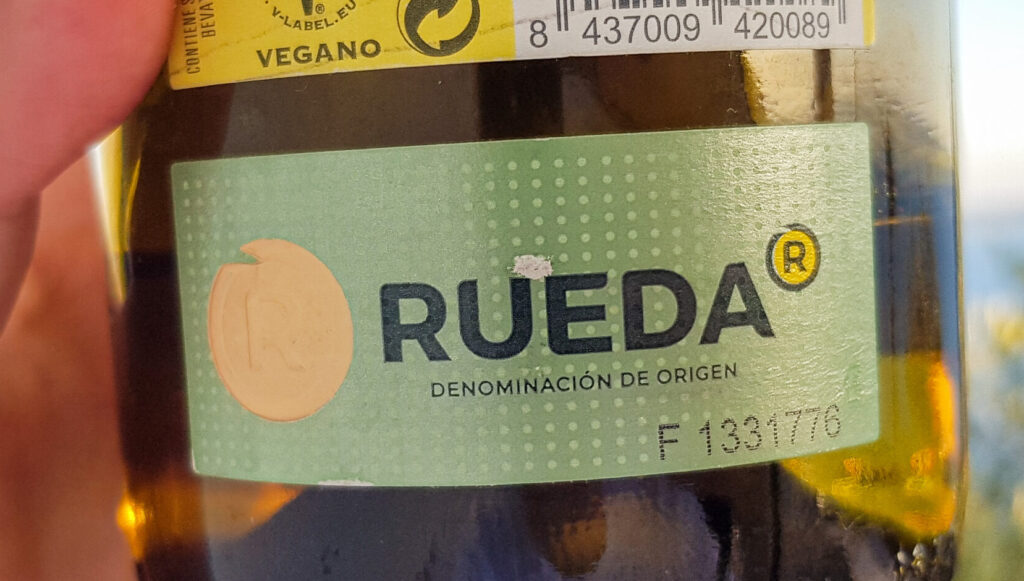 Rueda Weißwein Etikett